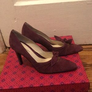 Vintage Purple Real Suade Heels